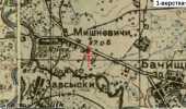 Мишневичи, деревня - карта 1920г.